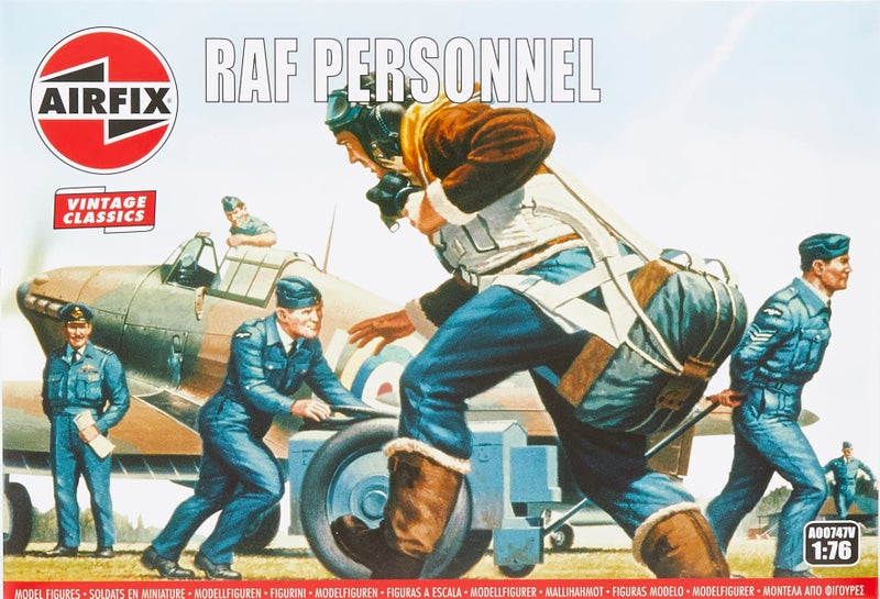 Airfix Mini Army Figures - A00747V RAF Personnel - Military Figurines, Plastic Soldiers for Adults & Children 14+, Sets Includes 48 Unpainted Soldier Toys - War Games Miniatures - Image 1